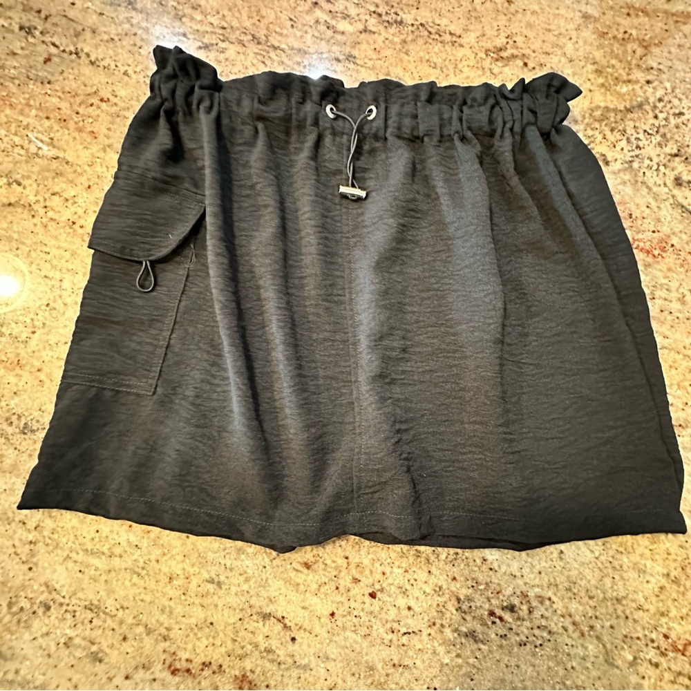 Women’s Black Maxi Skirt with Drawstring Waist